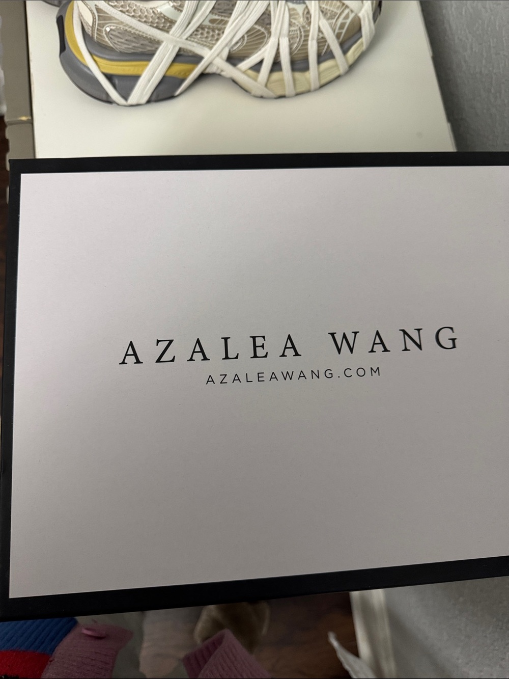 Azalea Wang Women's Gray and Cream Athletic Sneakers - Picture 9 of 10